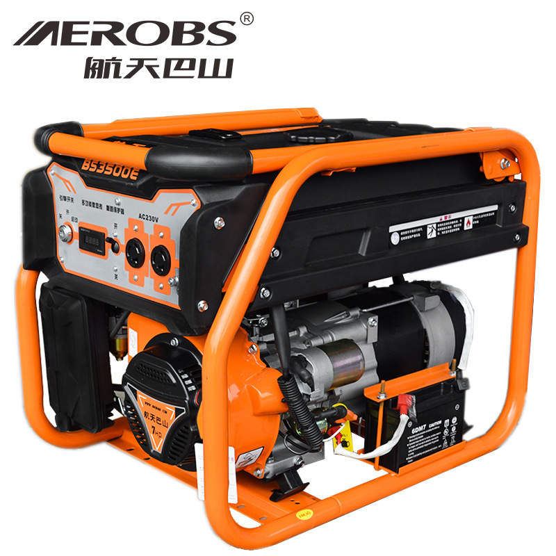 应急施工汽油发电机220/380V手电双启发电机用于市政户外农场畜牧
