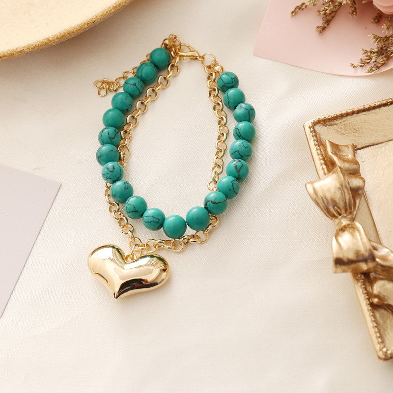 natural stone semi-precious stone multi-layer necklace