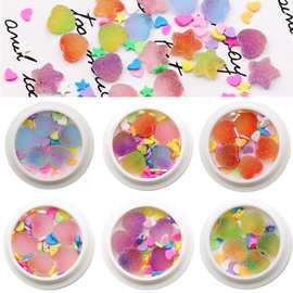 网红美甲仿真软糖饰品 渐变爱心五角星混款软陶2020新款指甲饰品