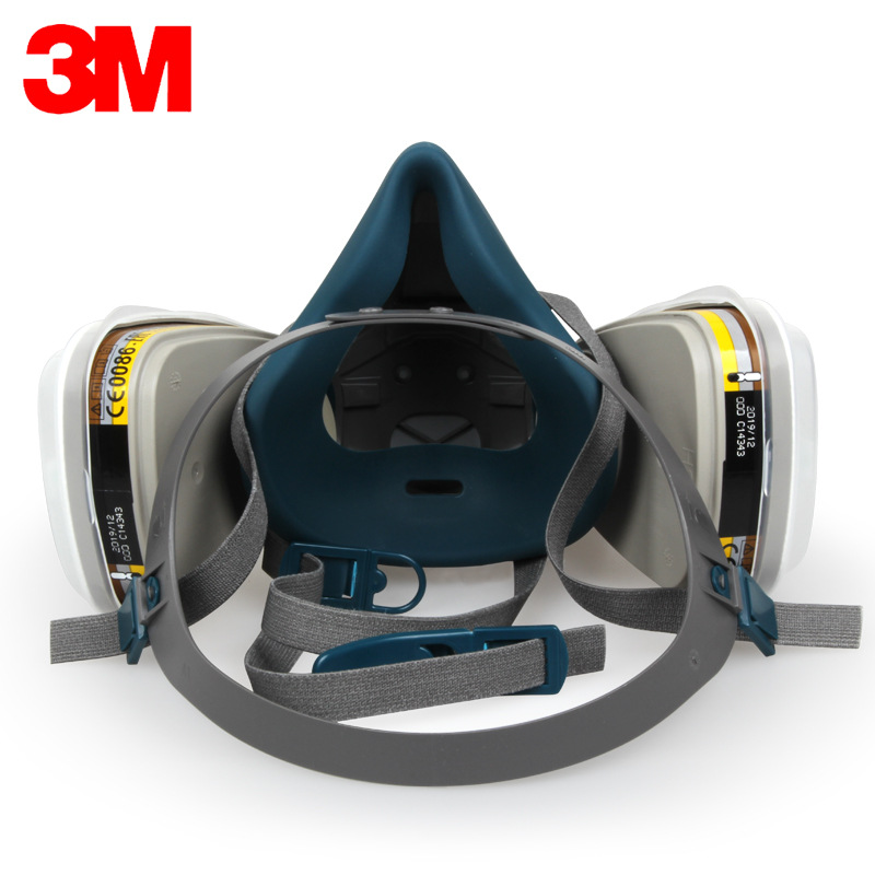 3M6502 + 6057 Anti-Virus máscara química pintura de aerosol de gas cloruro de hidrógeno cianuro de hidrógeno polvo máscara protectora