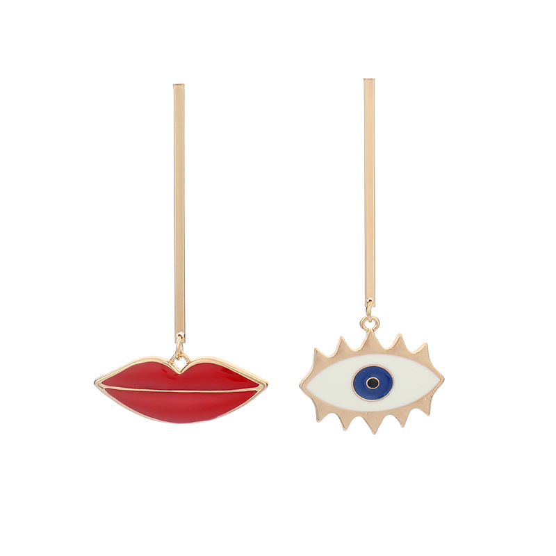 Devil's Eye Asymmetric Earrings display picture 6