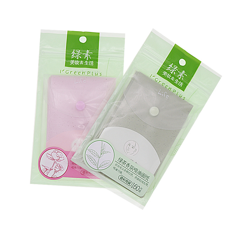 绿素 绿茶玫瑰香氛吸油纸面部女学生控油脸部清洁毛孔吸油面纸 男|ms
