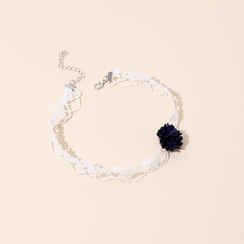 Circle Pattern New Simple Lace Neckband Necklace Super Fairy Flower Necklace Choker Short Clavicle Chain Wholesale Nihaojewelry