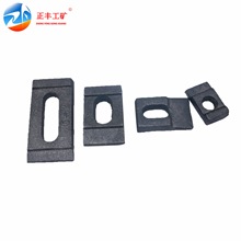 轨道压板 单双孔焊接式轨道固定板配钢轨铁轨压板现货供应