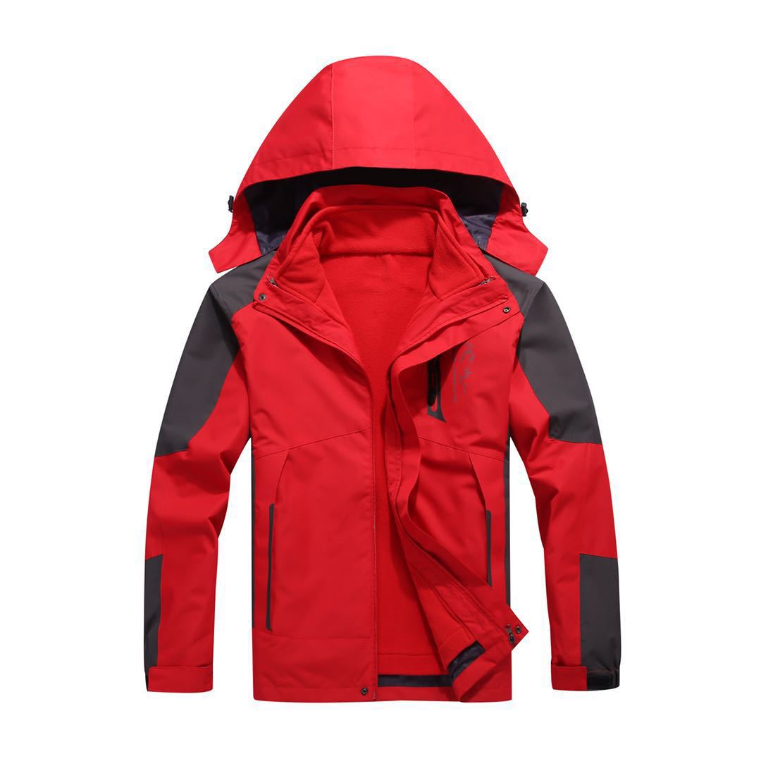 情侣三合一冲锋衣两件套滑雪服防水登山服防风透气骑行徒步户外女