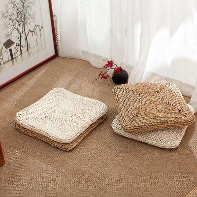 榻榻米飄窗草編蒲團方形加厚坐墊椅子墊國學禪坐跪拜墊禪修打坐墊