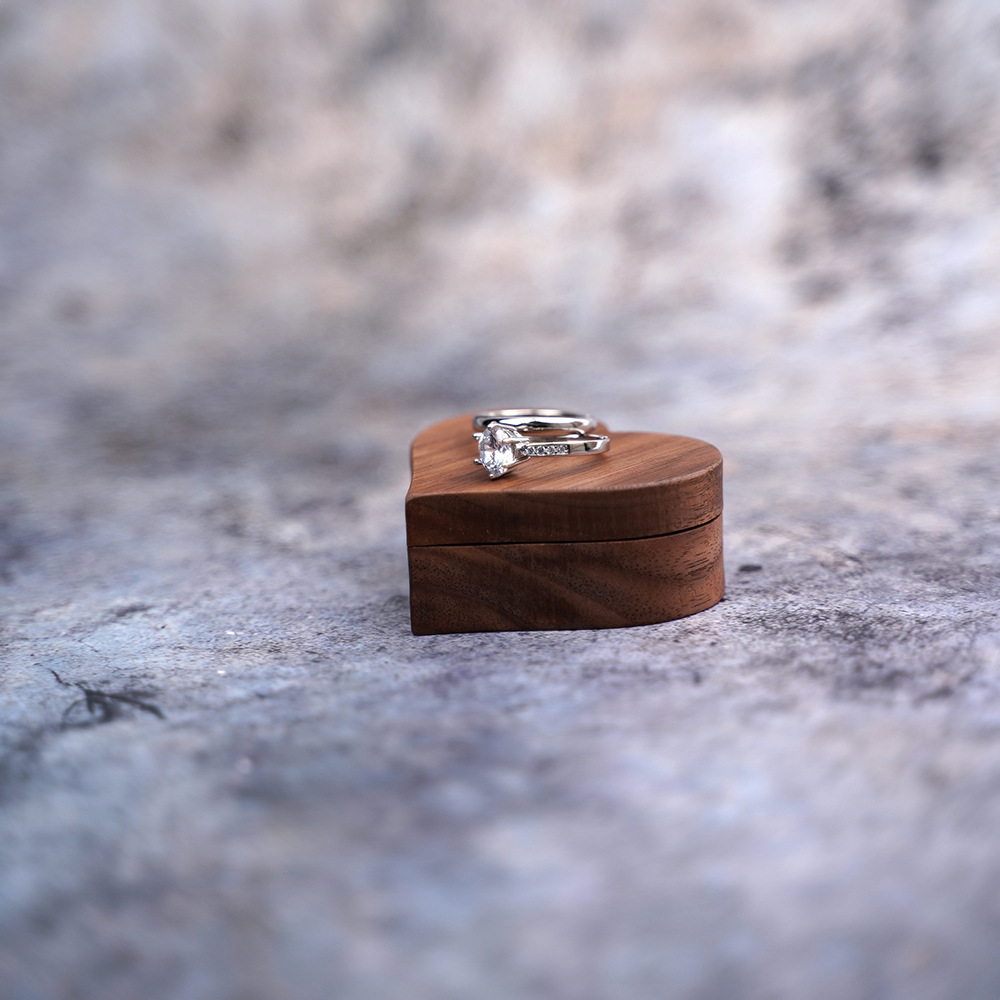 36g Weight Jewelry Boxes Classification 1 Piece Quantity Holiday, Daily Occasion Wood Material Heart Shape, Solid Color Pattern Vintage Style Style 1 Piece Wood Vintage Style Holiday Daily Heart Shape Solid Color Jewelry Boxes 5