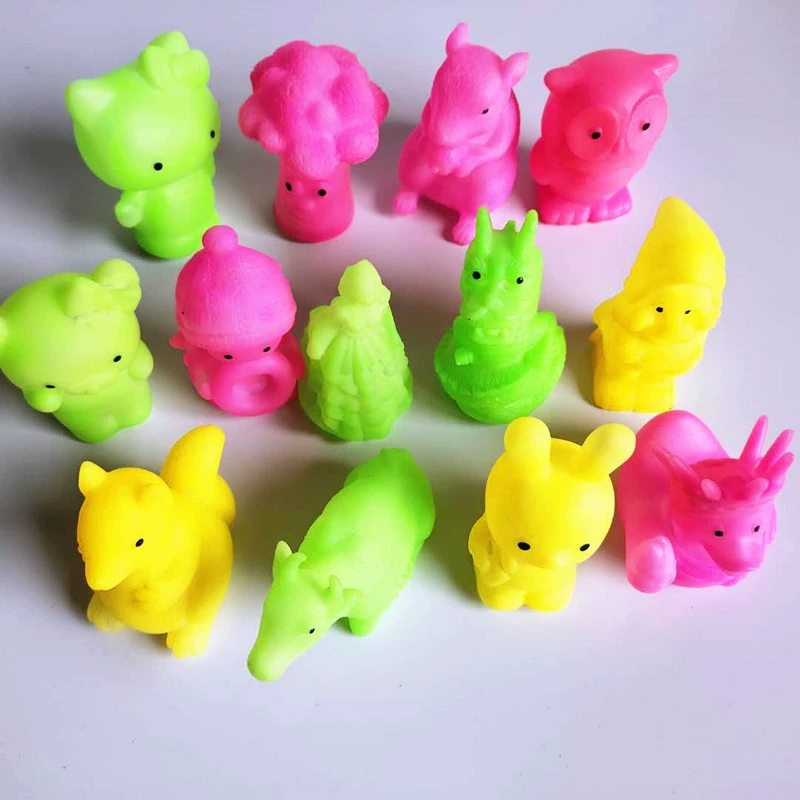 Светящийся ночной свет с цветной сменой, LED-батарейка, assorted милые фигуры, 6–8 см, AG10 x3