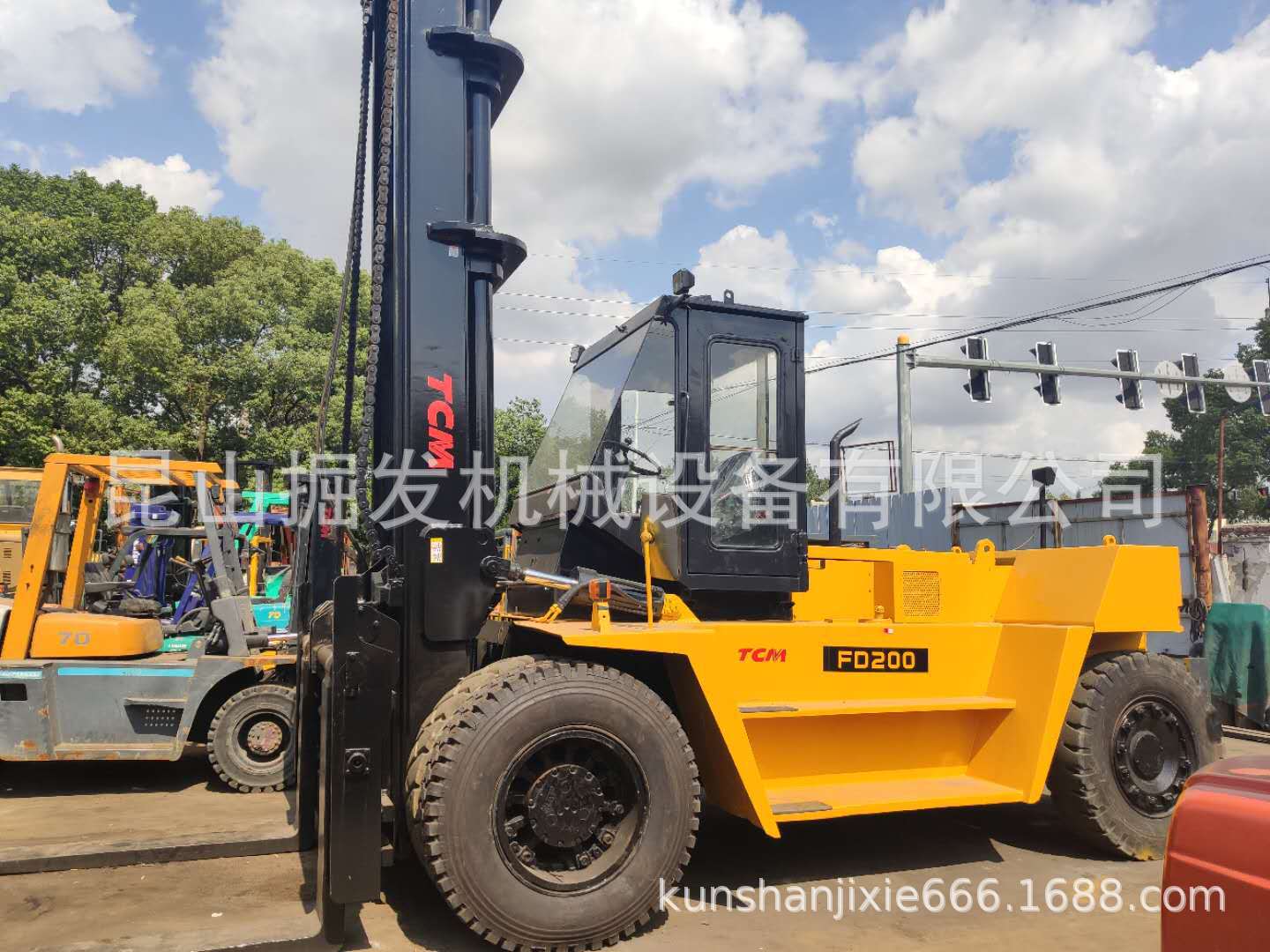二手TCM20吨叉车，TCM20吨柴油叉车 高门架