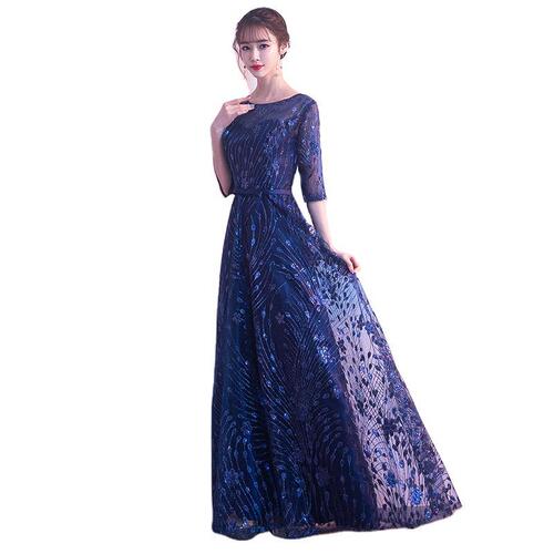 Evening Dresses cocktail party banquet dress vestido de banquete de cóctel Evening dress women&apos;s single big banquet long chorus performance dress