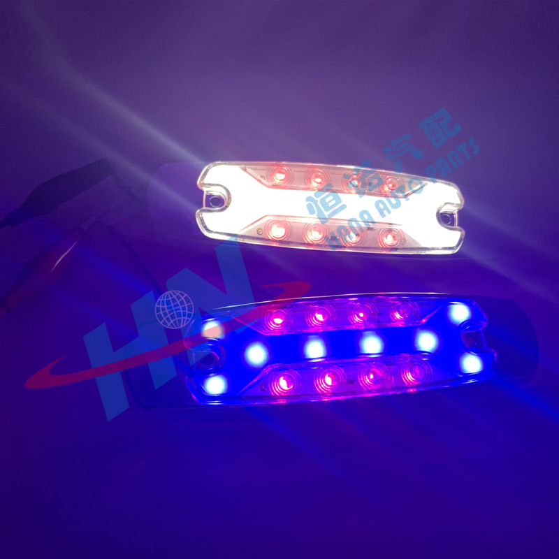 Nuevo multi-color 24vled coche camión bomba camión remolque impermeable durable anti-Smashing camión lado luz flash Luz