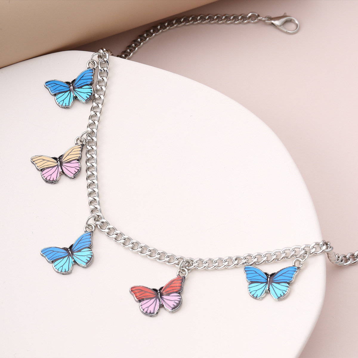 Großhandel Schmuck Mode Schmetterling Legierung Eisen Überzug Halskette display picture 7