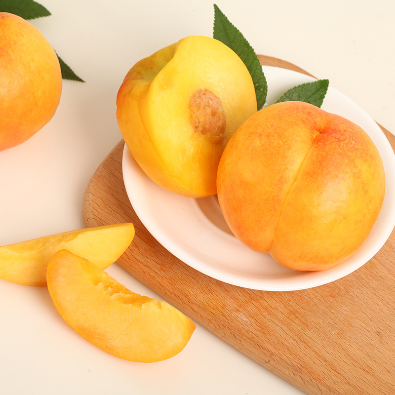 【黃桃 】水果新鮮桃子 蜜桃脆軟 甜香蜜桃 毛桃多汁現摘現發