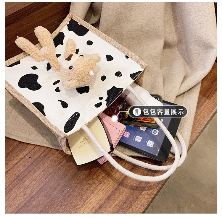 Wholesale 2020 new Instagram winter cute bear Japanese women's bags, cartoon student fashion hand-held trendy fabric bags undefined