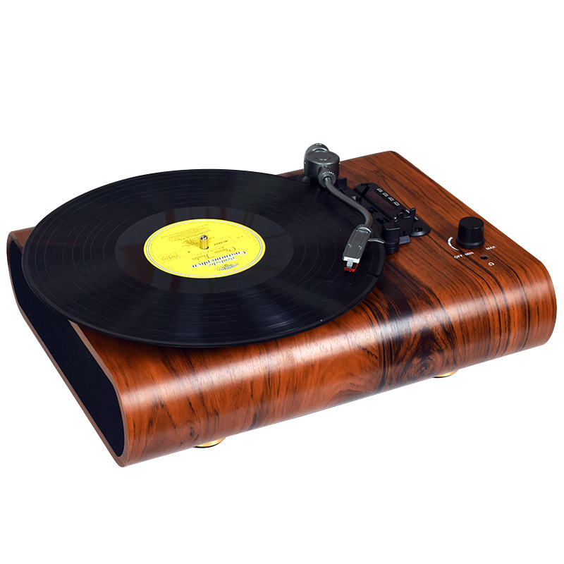 Виниловый проигрыватель Loo Retro Bluetooth натуральное дерево