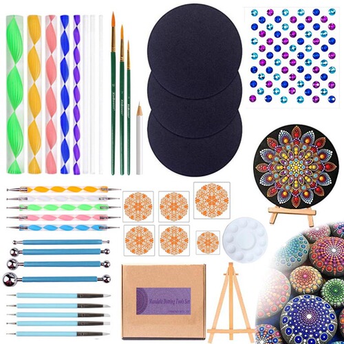 Amazon Mandala Dotting Tools 40-piece Set Painting Handmade Art Supplies Art Drawing Board Sticker Holder