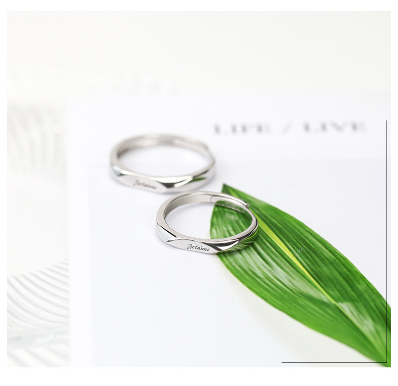 Simple Style Letter Copper Plating Rings 1 Piece