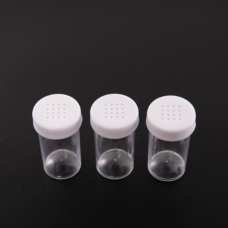 厂家直销30g有孔金葱粉瓶干粉瓶可装亮片珠子等ps塑料瓶pp白色盖