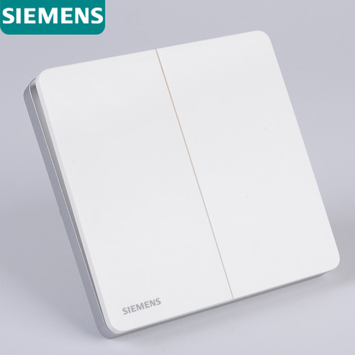 Siemens Ruizhi titanium silver Siemens switch socket smart ivory white + silver frame single-link dual-control five-hole USB