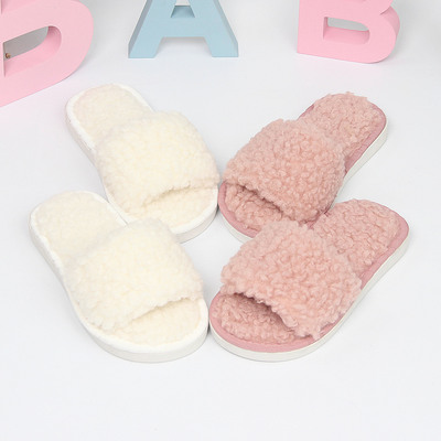 儿童棉拖鞋男女童秋冬季可爱毛拖鞋宝宝居家室内保暖毛绒保暖拖鞋|ru