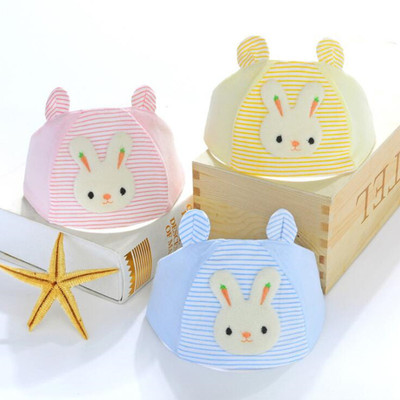 宝宝帽子棉质薄款夏季空顶帽婴儿护气门脑门囟门卤门帽新生儿胎帽