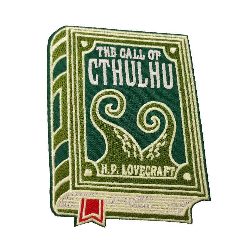 日本刺绣机制作 克苏鲁的神话羽绒服牛仔衫补丁徽章布贴