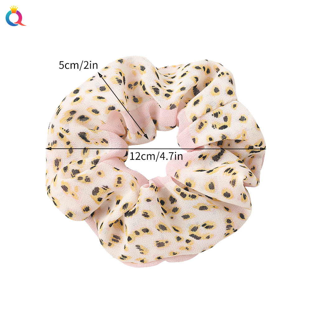 New Fashion Printed Chiffon Hair Ring Fabric Cheap Sweet Hair Ring Wholesale display picture 2