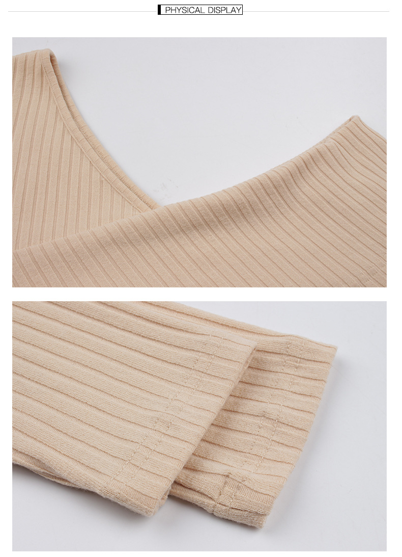 women's autumn and winter sexy strapless long-sleeved T-shirt wholesale NSKA287
