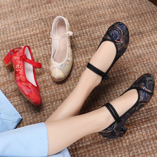 Fairy Chinese folk dance hanfu shoeshanfu shoes Ming system with improved hanfu with embroidered shoes in coarse shoes to wear a cheongsam