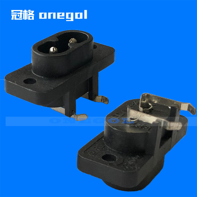 现货AC电源插座DB-8 C8字尾插座 八字插座 电源适配器插座