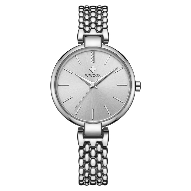 WWOOR sosteniendo amor nuevo reloj de cuarzo casual de mujer calendario impermeable rhinestone estudiante tendencia tazón reloj 8865