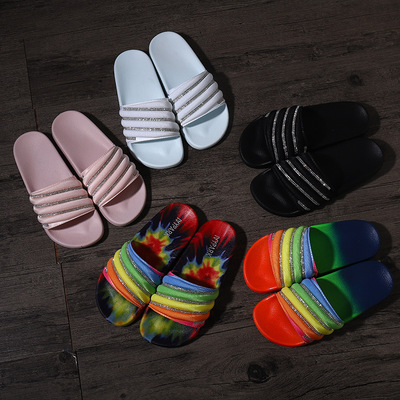 Africa hot跨境代发一字布面拖鞋flat shoes flip flops slippers|ru