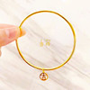 Guo Chao Gufeng Gold Plating Women's Emperor Laifu Caifu Fortune Blessing Small Bracelet Three Lives III Bracelet Wholesale