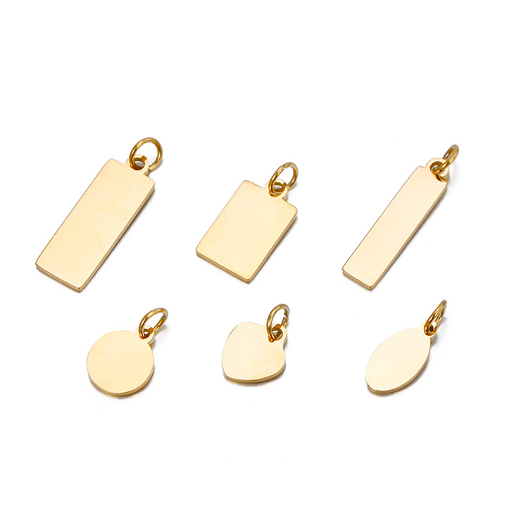 Plating Craft Gold, Silver Color Round Heart Shape DIY Jewelry Accessories 316 Stainless Steel  Vacuum Plating 14K Gold Plated Basic DIY Jewelry Accessories