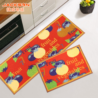 跨境捷成地毯美式厨房地垫 家用长条吸水吸油厨房垫子可机洗