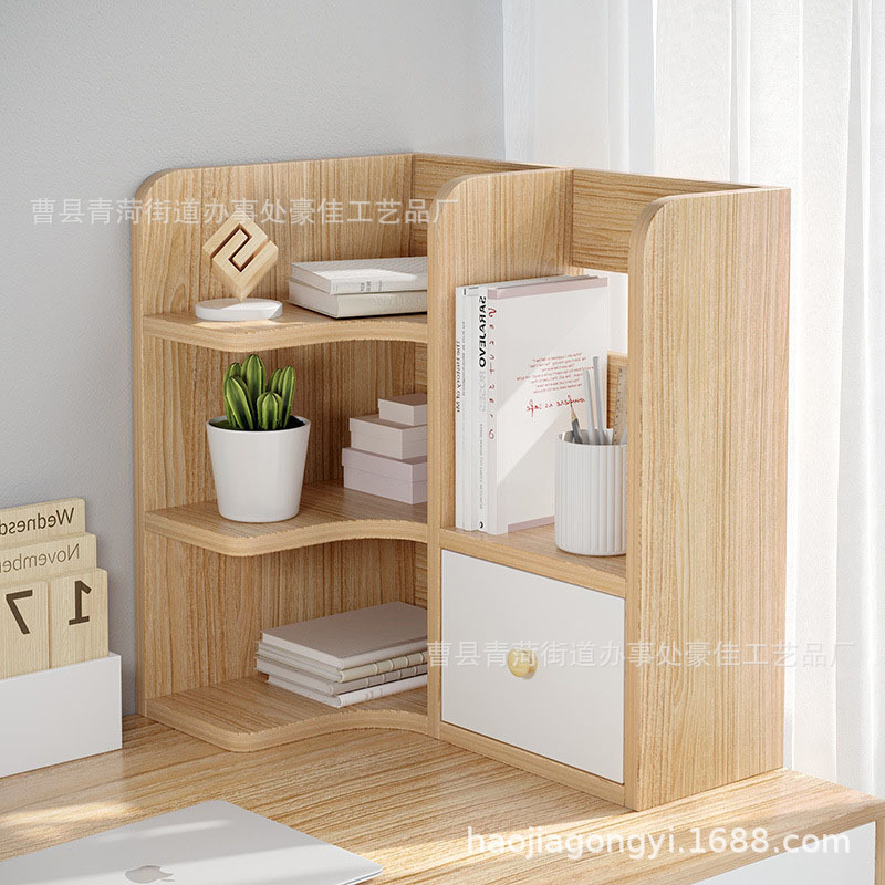 Customizable study desk desk storage shelf bookshelf on desk desktop corner triangle shelf Customizable study desk desk storage shelf bookshelf on desk desktop corner triangle shelf