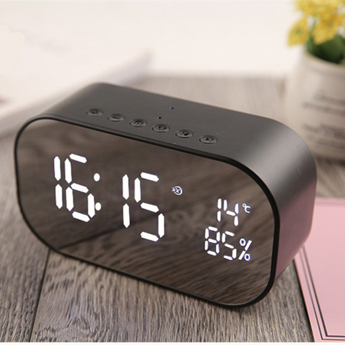 Yayunshi S2 Mirror Alarm Clock Small Speaker Subwoofer Clock Temperature Display Bluetooth Speaker Hot Selling Recommendation