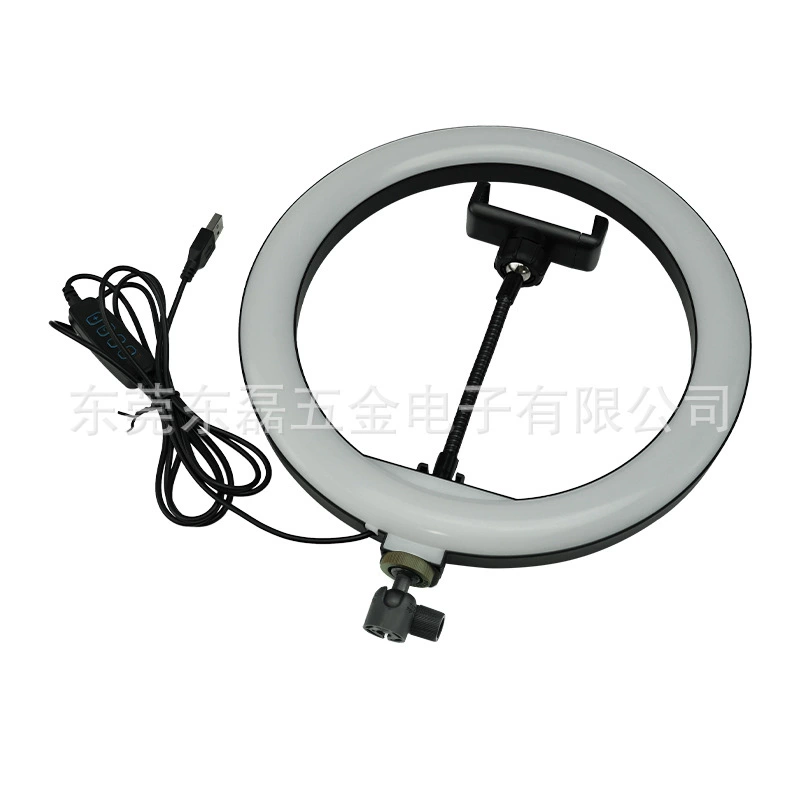 Свет фонарика с кольцом и держателем для смартфона, LED 26 см (10 дюймов), штатив и Bluetooth пульт, портативный