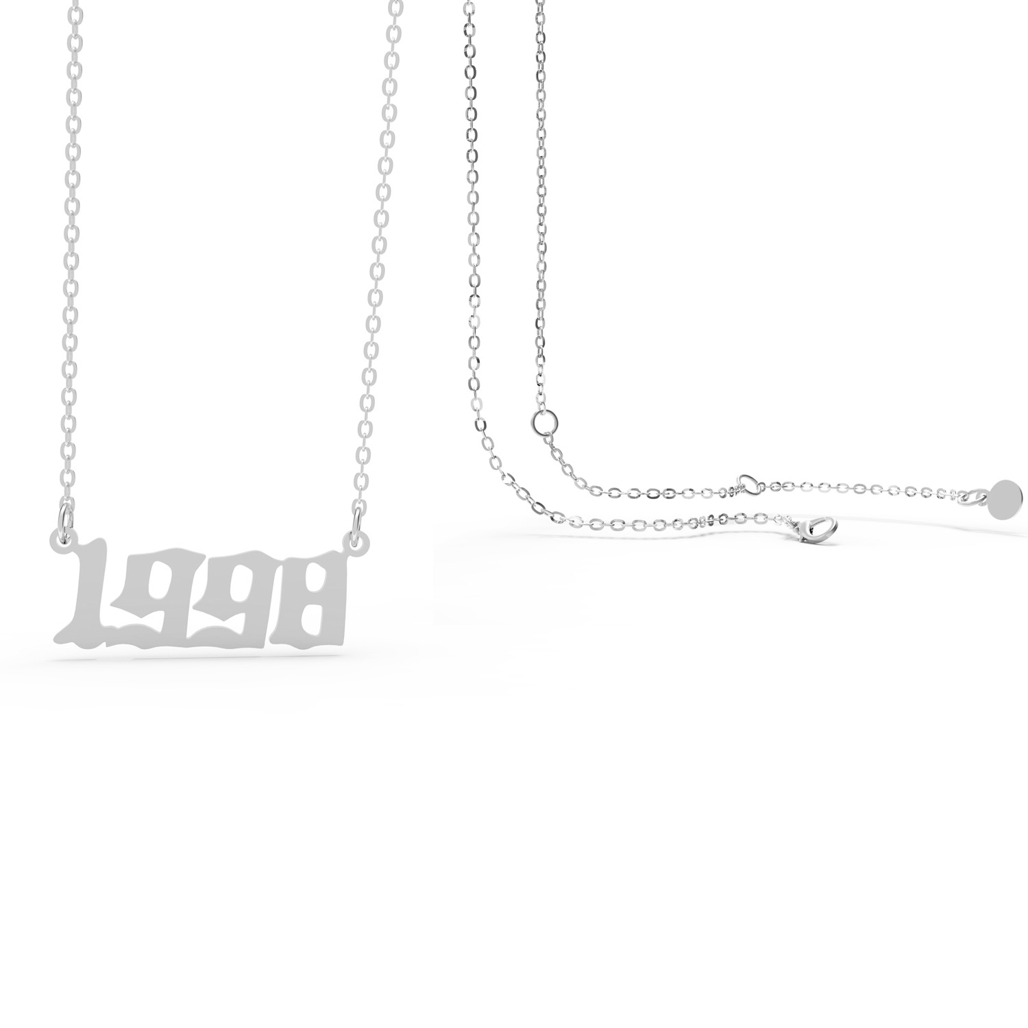 Retro Stainless Steel 28 Years Number Necklace display picture 87