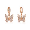 Fashionable earrings, elegant accessory, European style, diamond encrusted