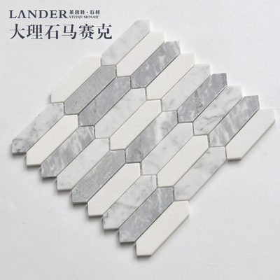 Factory Wholesale natural Marble Mosaic Carrara Hexagonal Stone Mosaic Shower Room metope