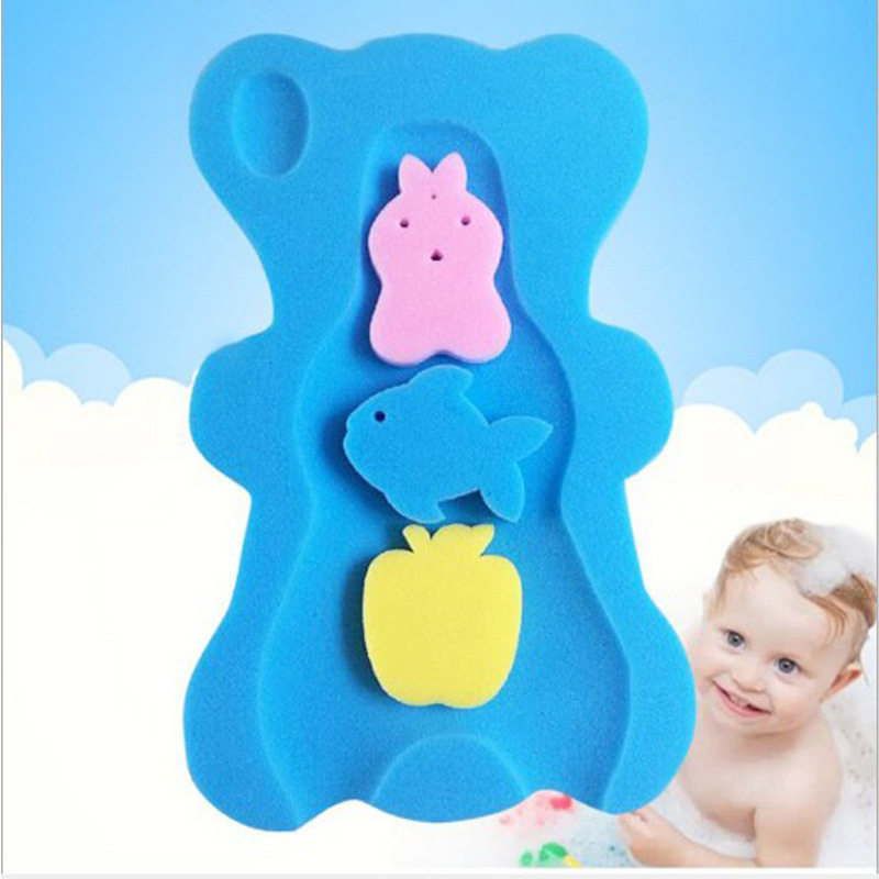 baby take a shower Cartoon Antibacterial sponge non-slip mat baby Natatorium baby take a shower Foam pad