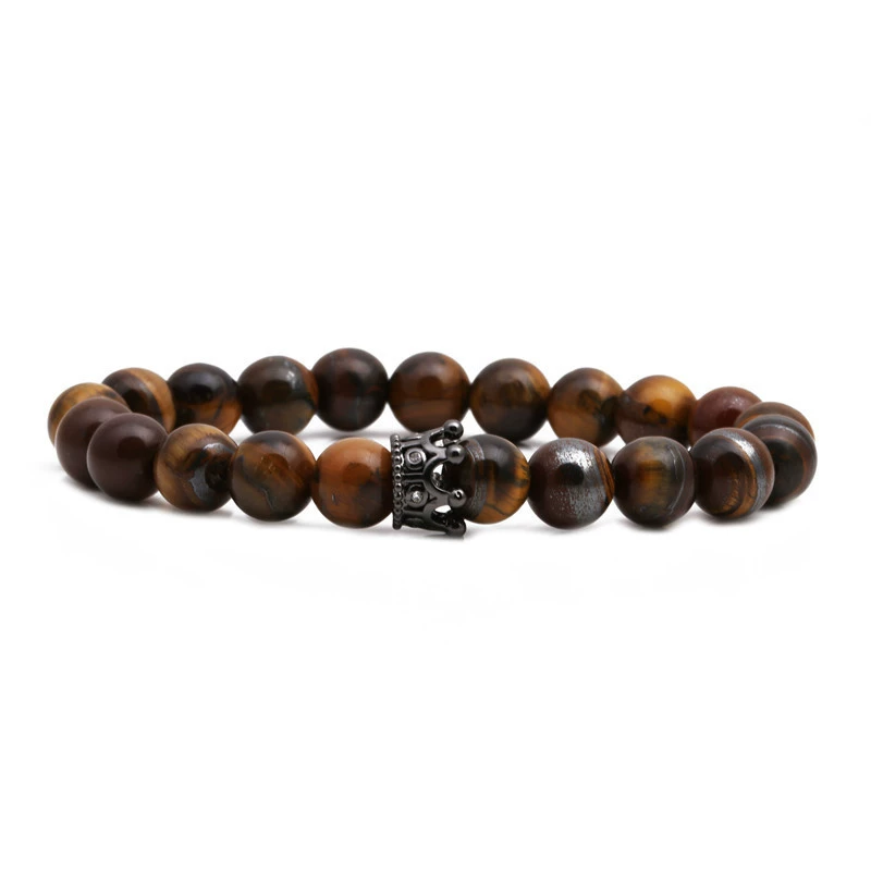 Импортные украшения Tiger Eye Crimson Candy Crimdon Crown Crown Couple Platform Bad Set DIY браслет