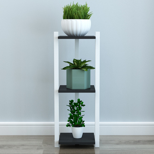 Creative Multi-layer Living Room Pothos Floor Stand Succulent Pot Stand Wooden Indoor Balcony Assembly-Free Flower Stand