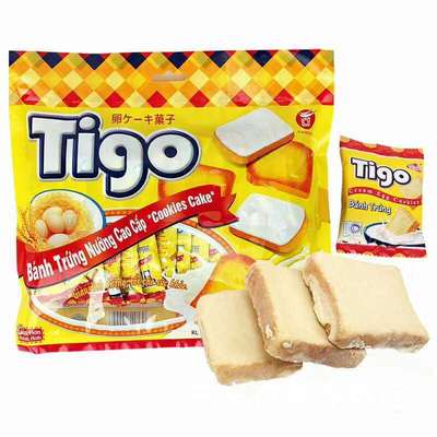 原装进口鸡蛋饼文庙Tigo面包干300克 箱20袋越南特色风味零食包邮