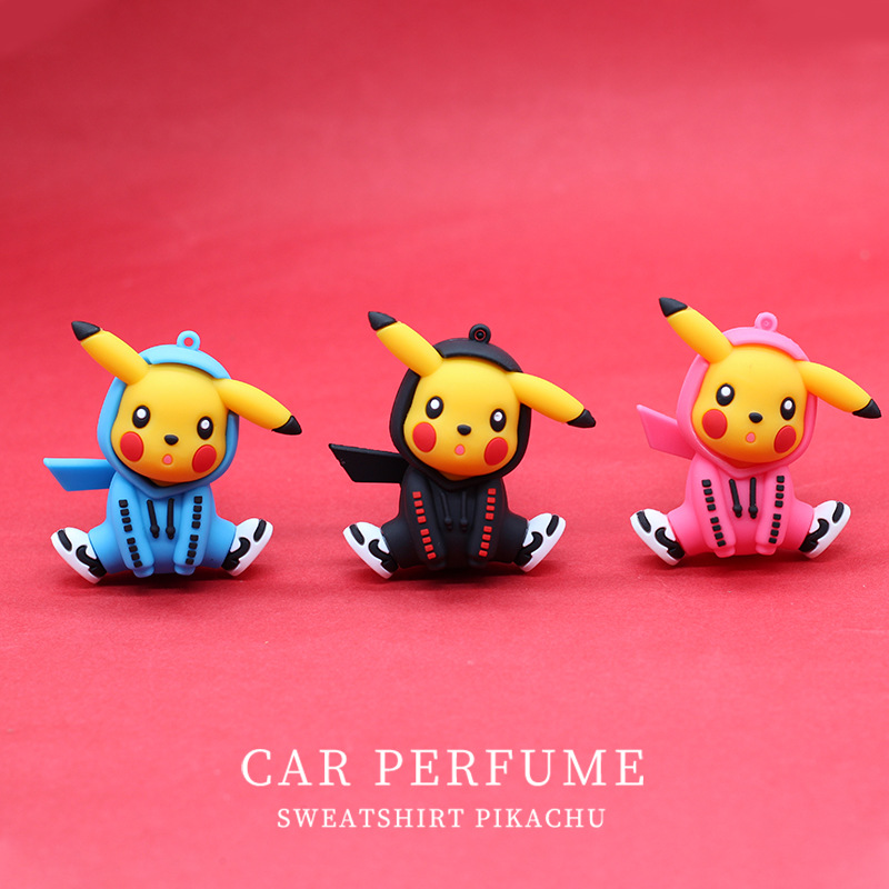 衛衣皮卡丘汽車香水車飾用品車載香水汽車出風口香精車載香薰擺件