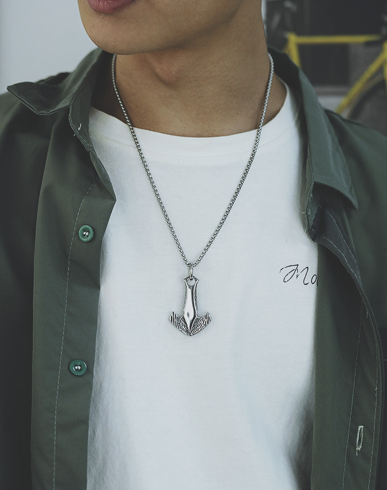 Collier En Acier Au Titane Pour Homme display picture 2