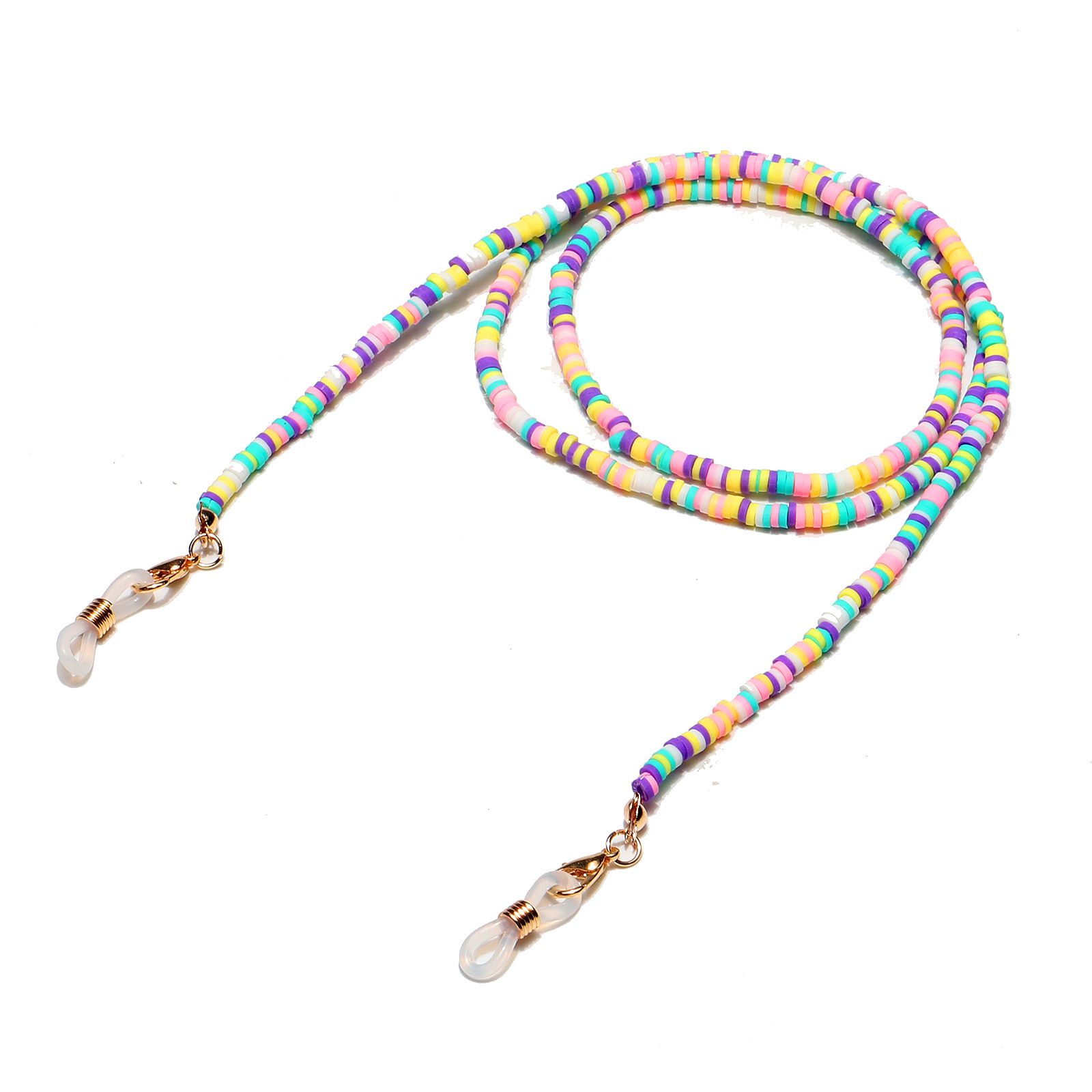 11g Weight Metal Material White Color Fashion Multicolor Soft Ceramic Glasses Chain 1