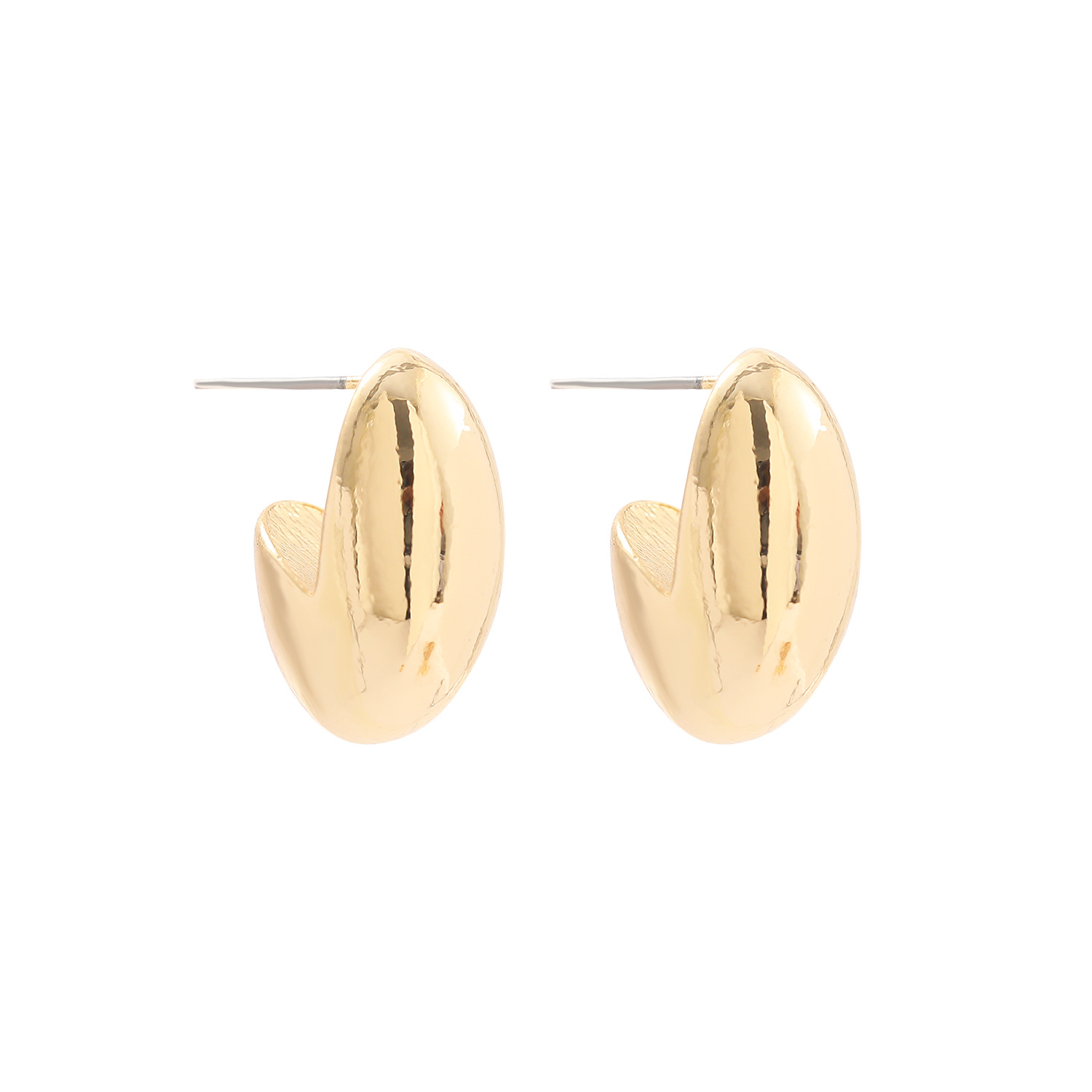 Retro C Shape Plating Alloy No Inlaid Earrings display picture 3