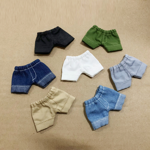 ob11 baby clothes overalls denim shorts 12 points bjd doll clothes beautiful knot pig jumpsuit denim shorts